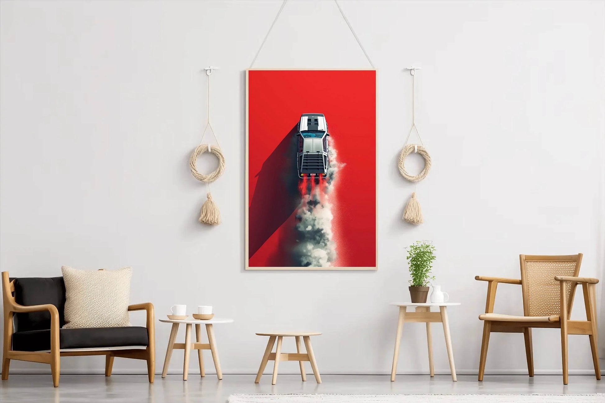 Classic Muscle Car In Desert Wall Art - beink online art store