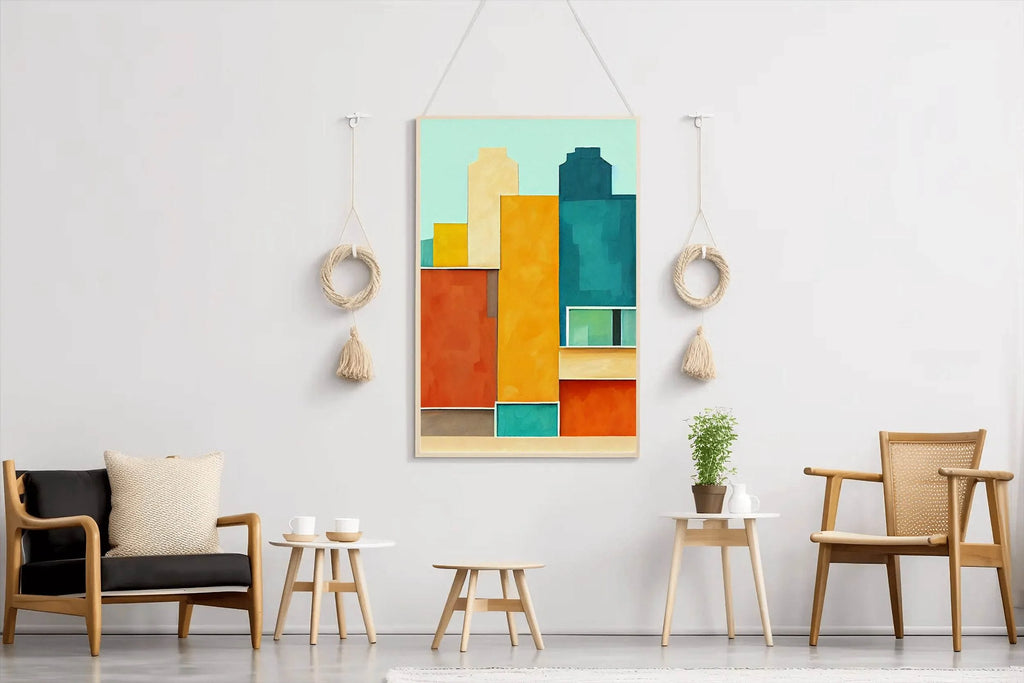 Creative Building Shape Abstract Wall Art - beink online art store