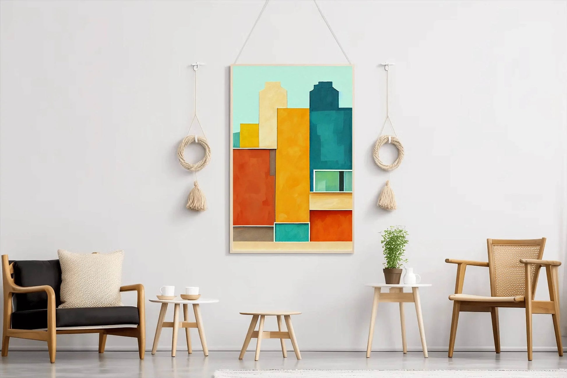 Creative Building Shape Abstract Wall Art - beink online art store