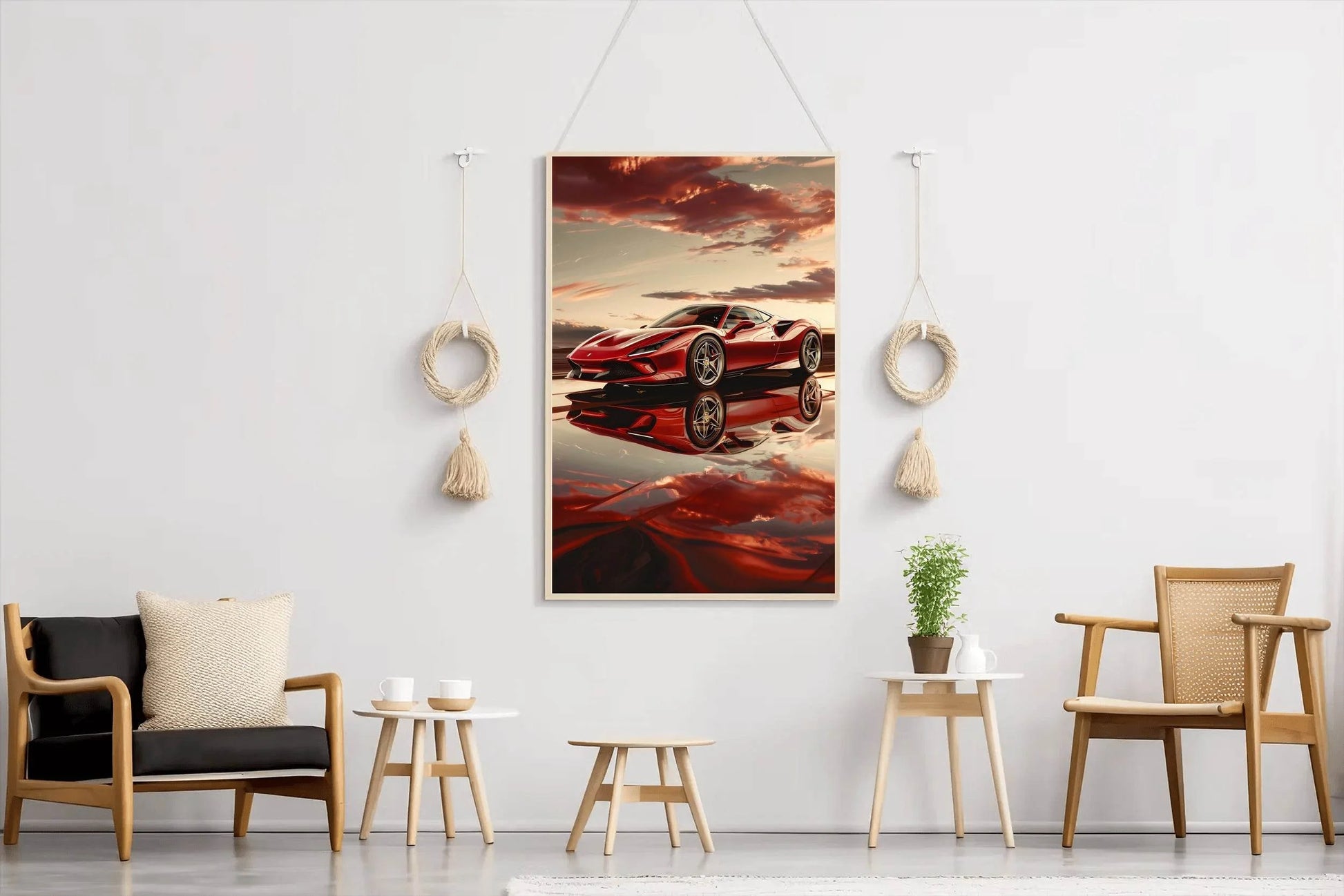Ferrari F8 Red Sport Wall Art - beink online art store
