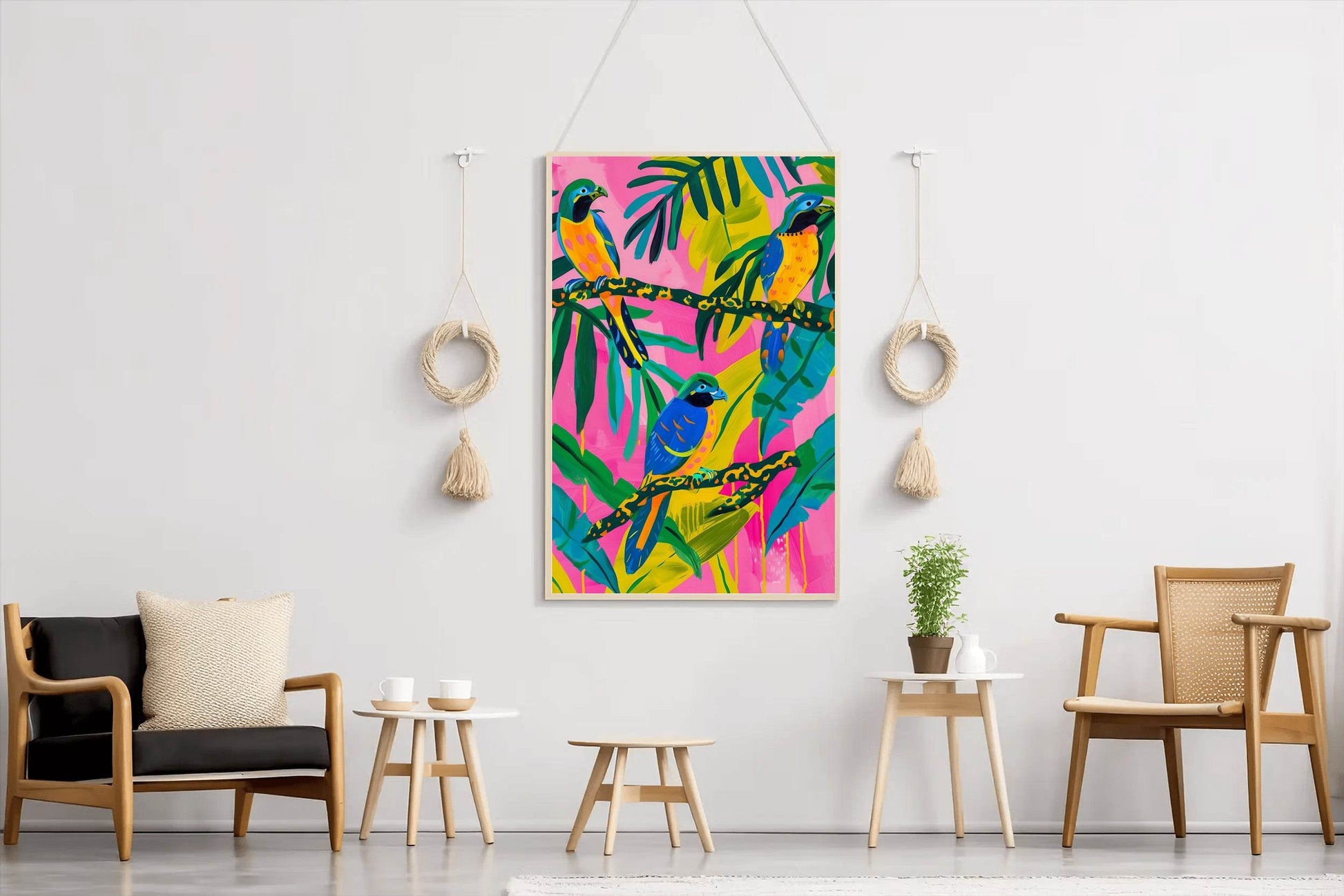 Painting of a Colorful Jungle Wall Art - beink online art store