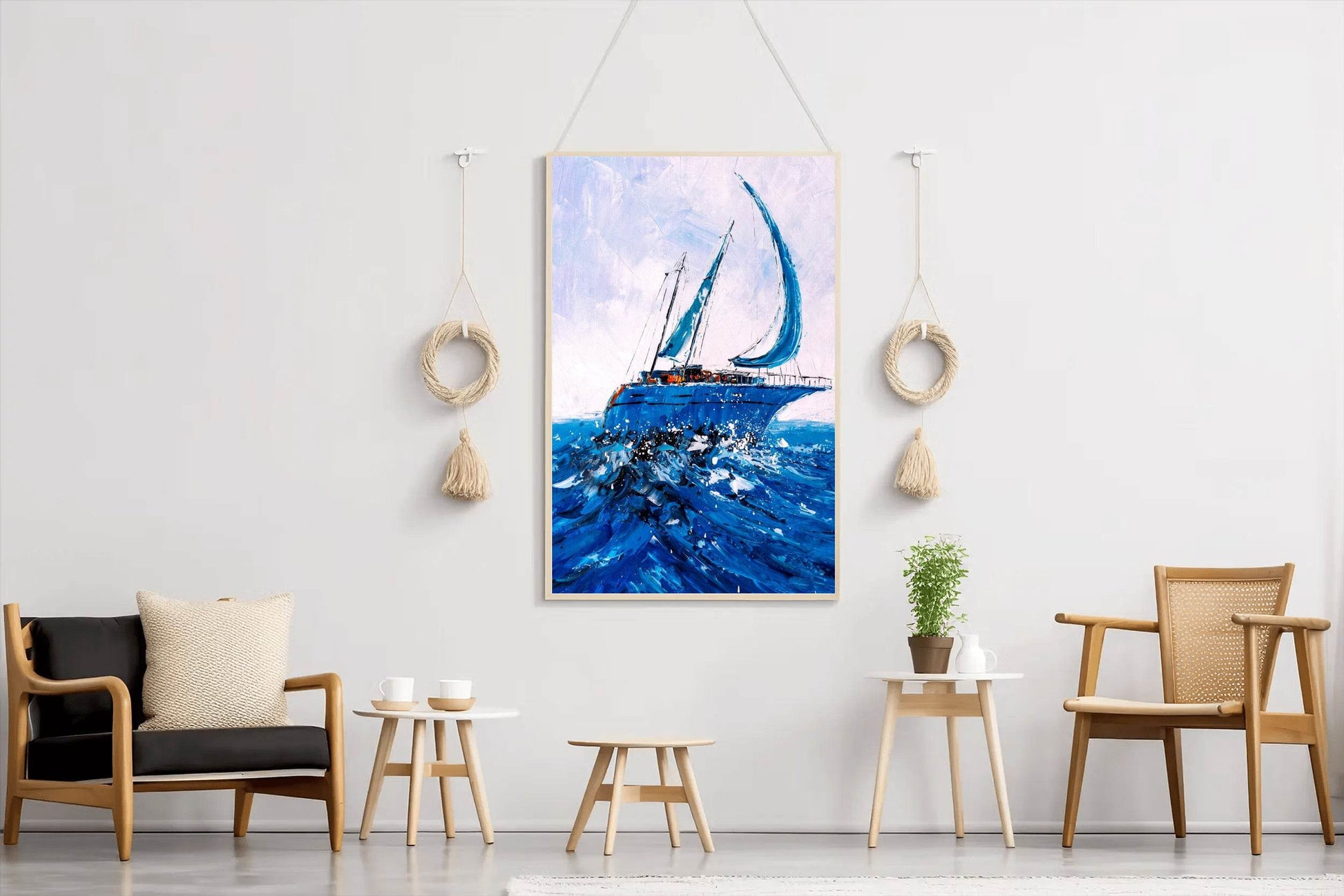 Sailing Ship in A Storm Wall Art - beink online art store