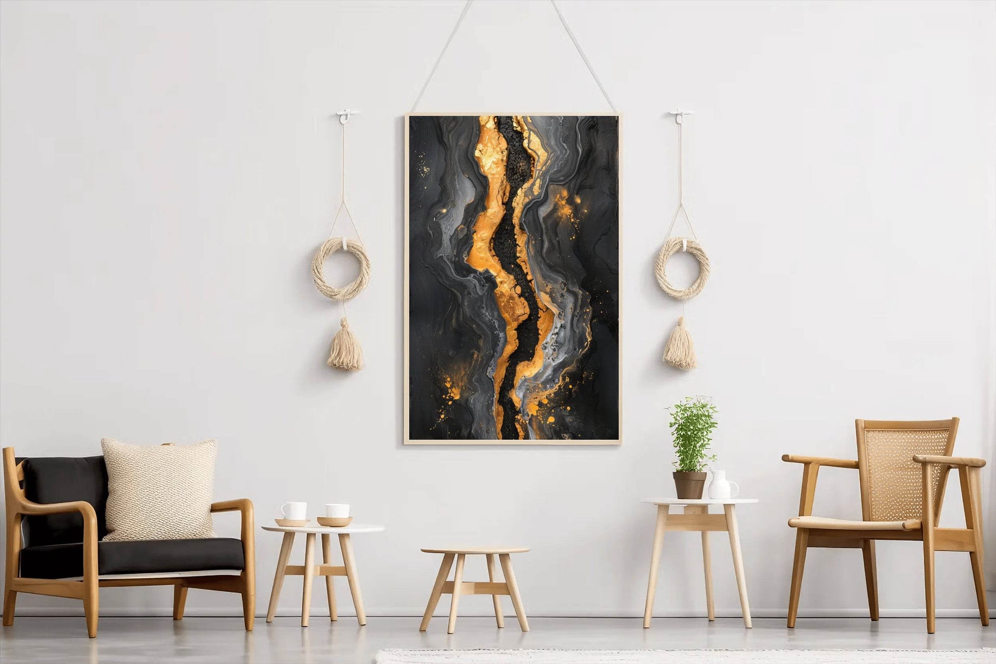 Beautiful Black And Gold Marble Background Wall Art - beink online art store