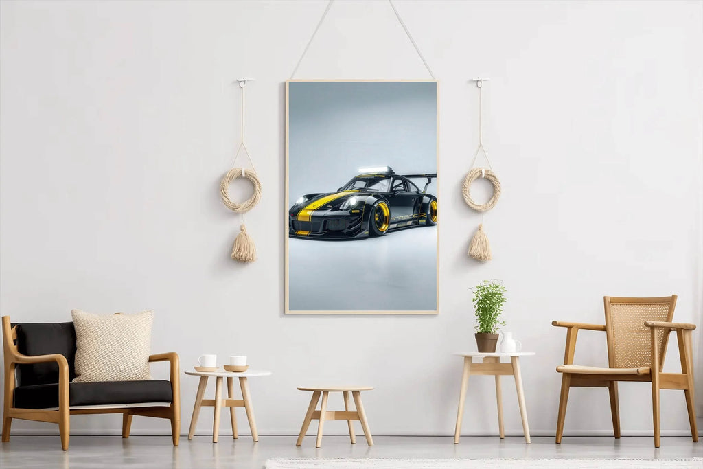 Porsche 911 Gt3 Rs Black Wall Art - beink online art store