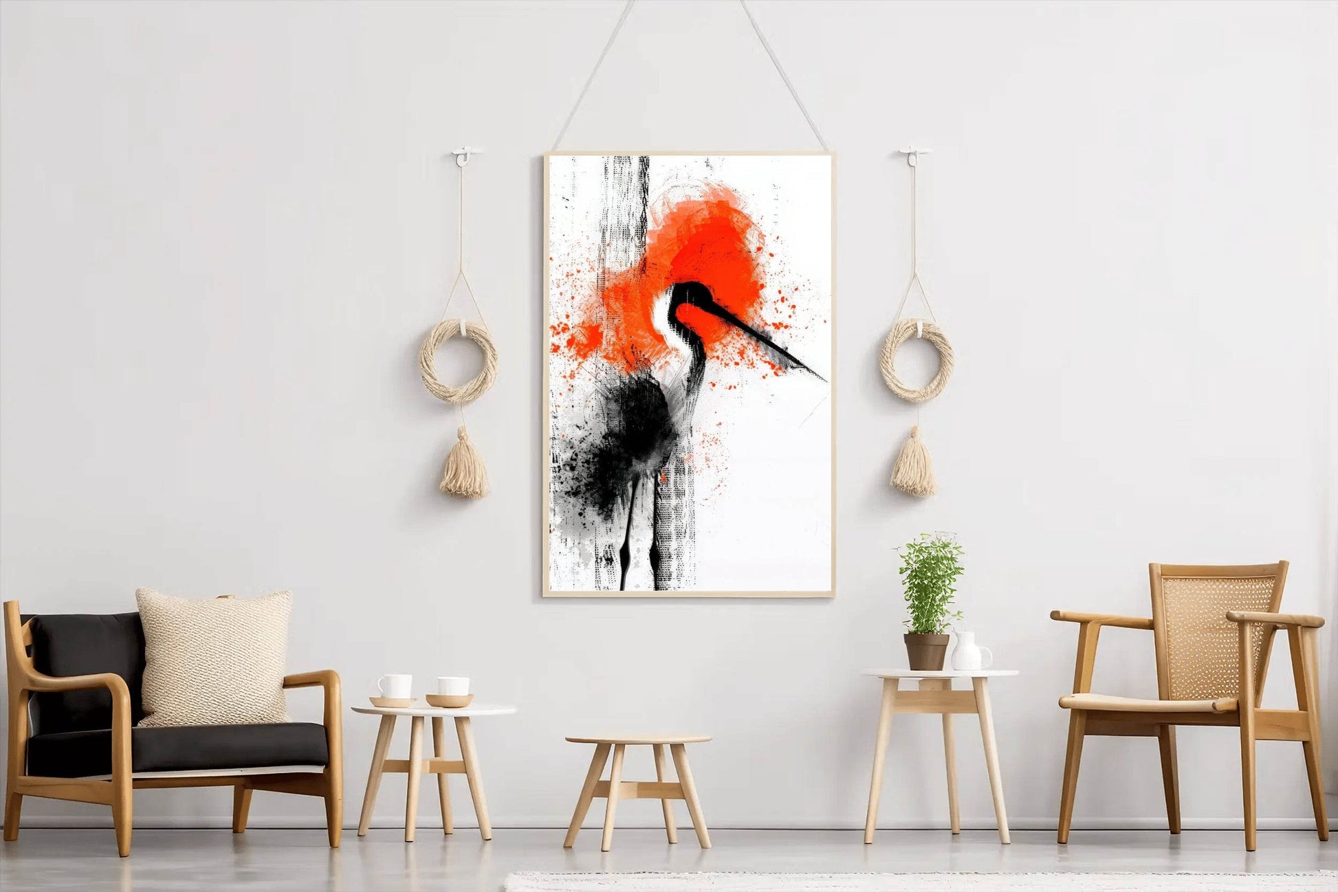 Stork Bird Oil Painting Wall Art - beink online art store