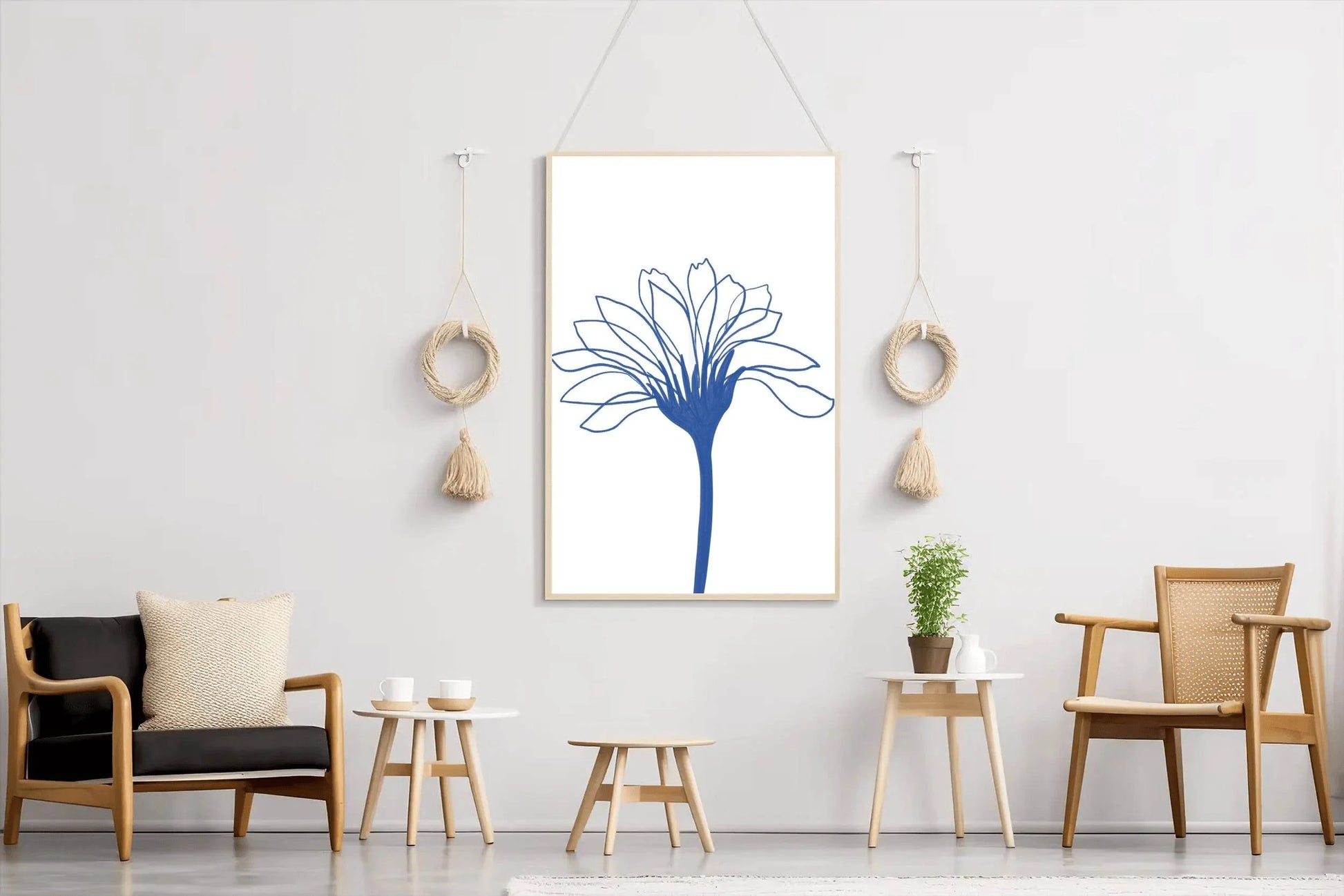 Blue Agapanthus Wall Art - beink online art store