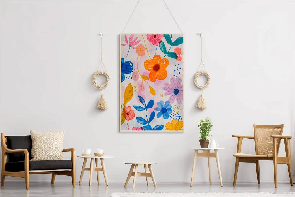Multicolor Flowers Painting Digital Art - beink online art store