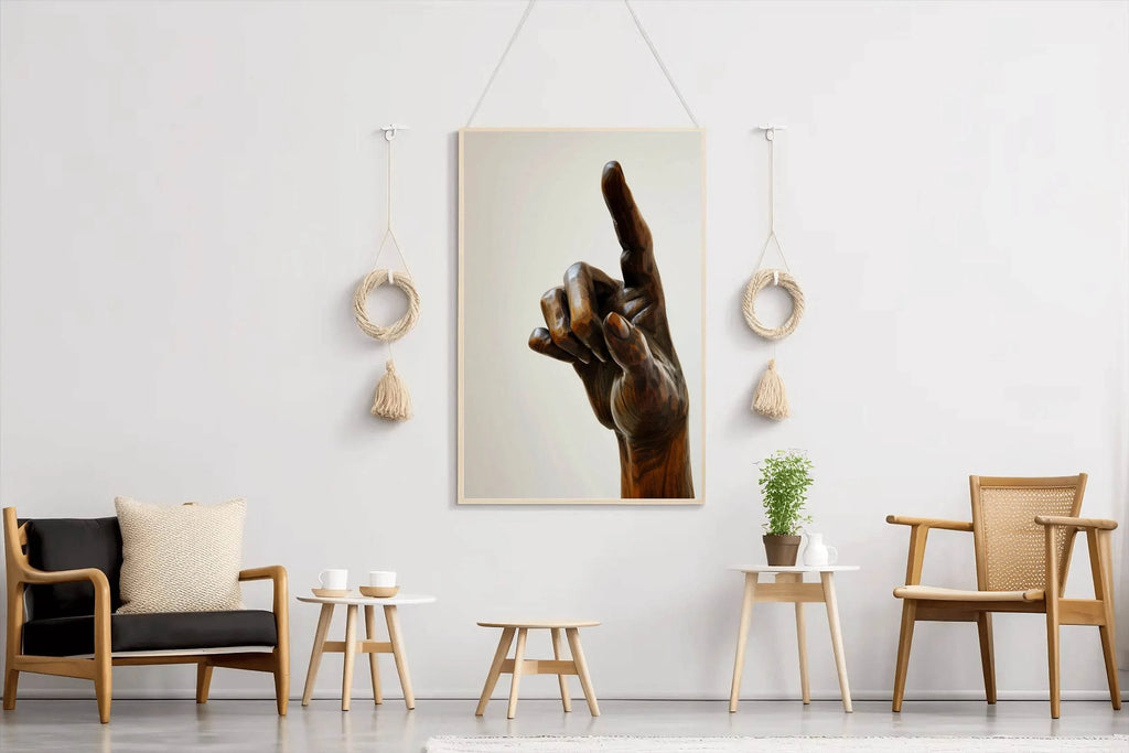 Wooden Hand Sculpture Wall Art - beink online art store