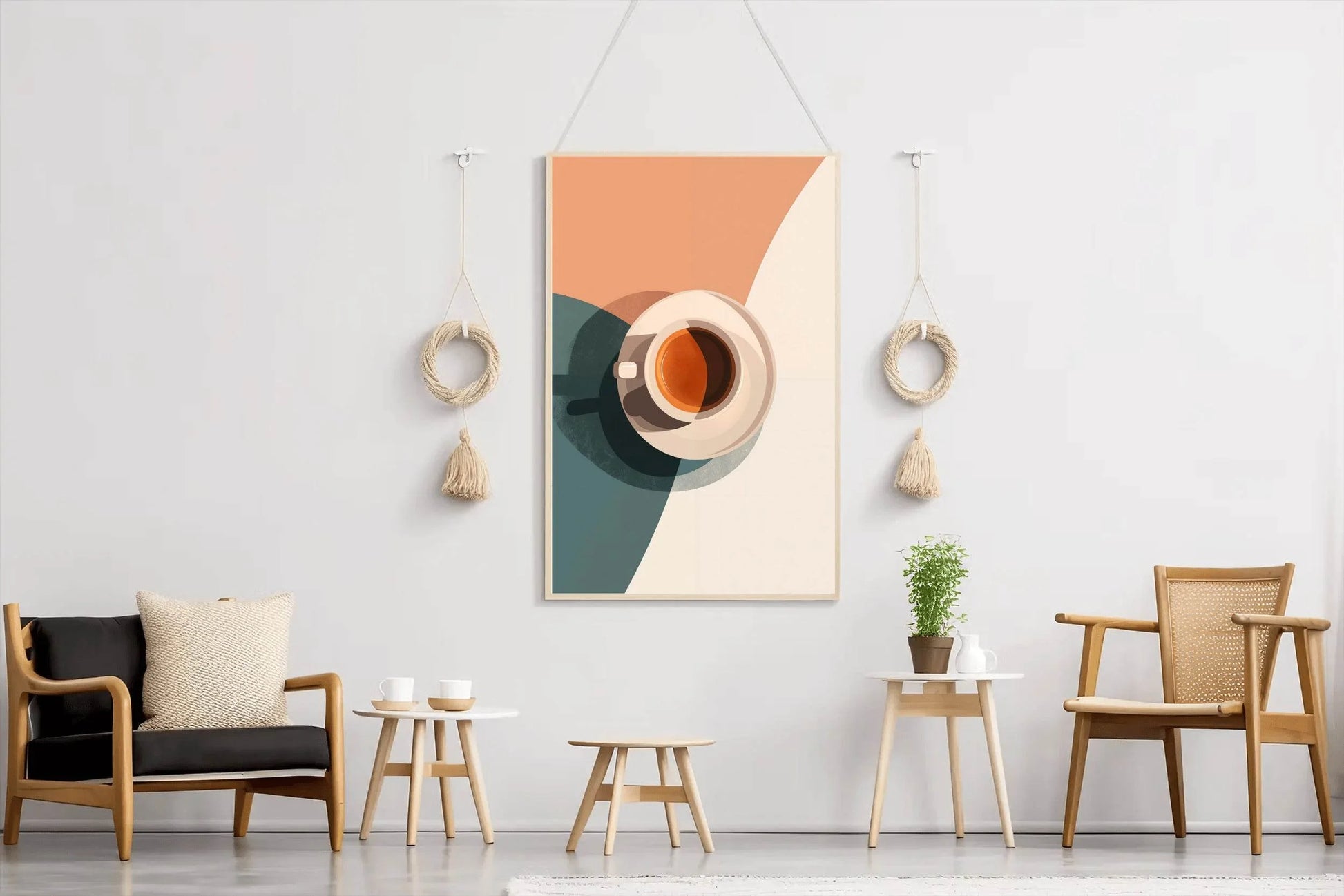 Coffee Cup Illustration Wall Art - beink online art store