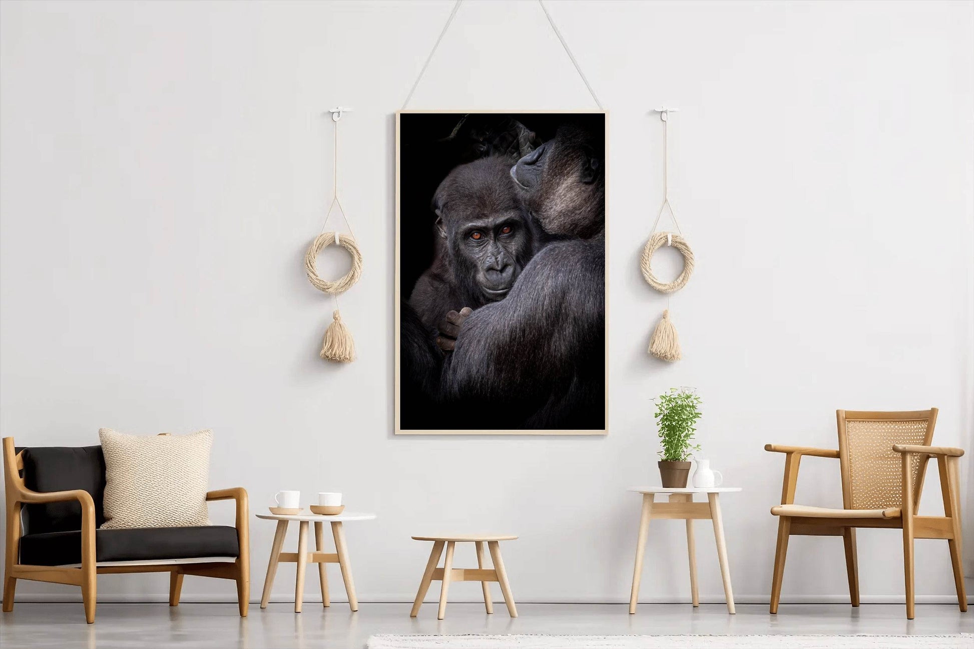 Picture of Baby Gorilla With Mother Wall Art - beink online art store