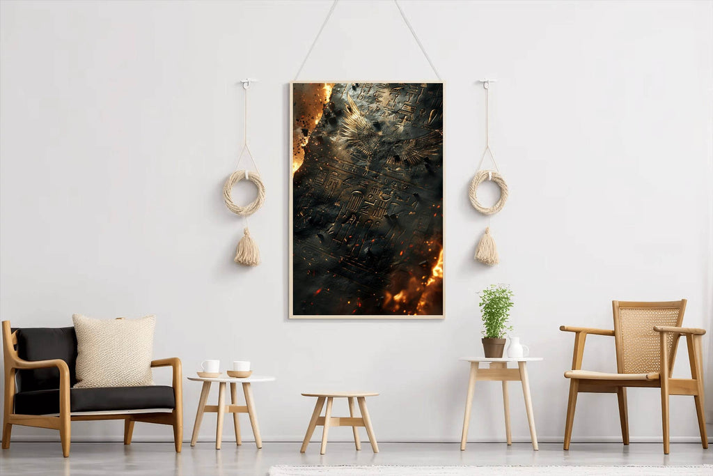 Ancient Tablet on Fire Wall Art - beink online art store