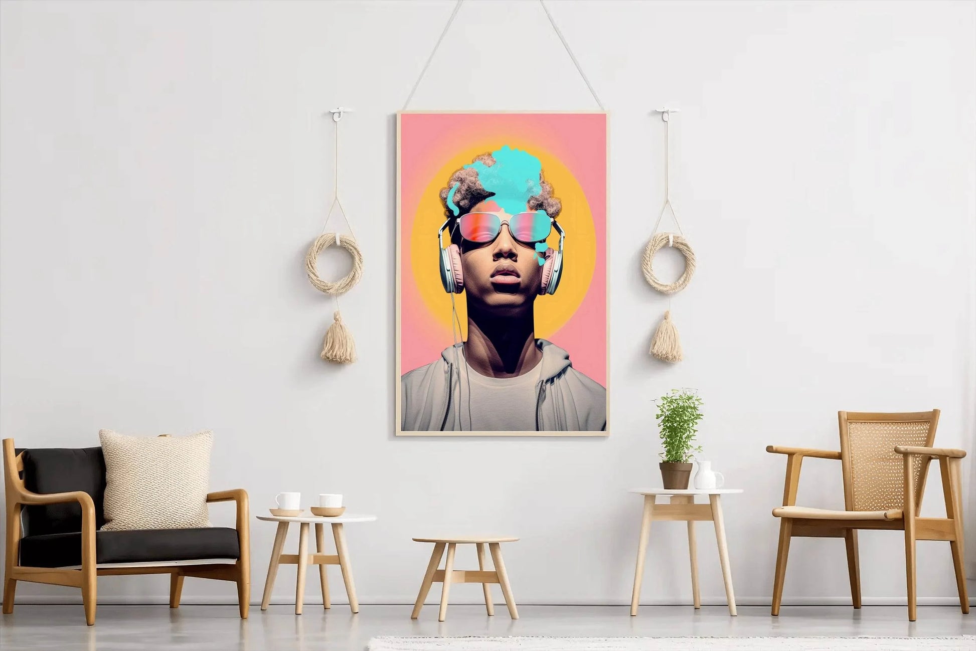 Hey DJ Headphones Wall Art - beink online art store