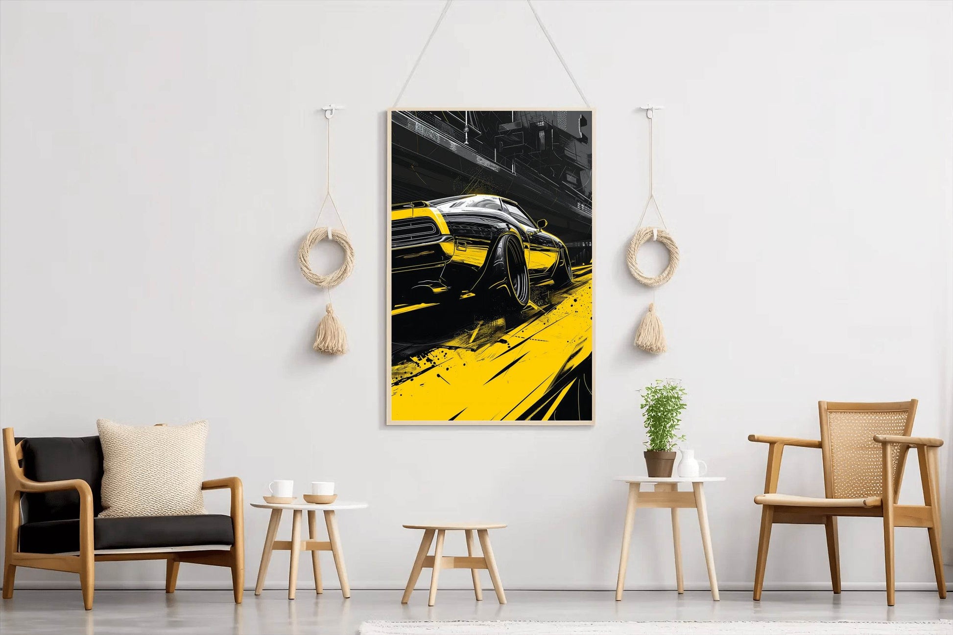Mustang Yellow Wall Art - beink online art store