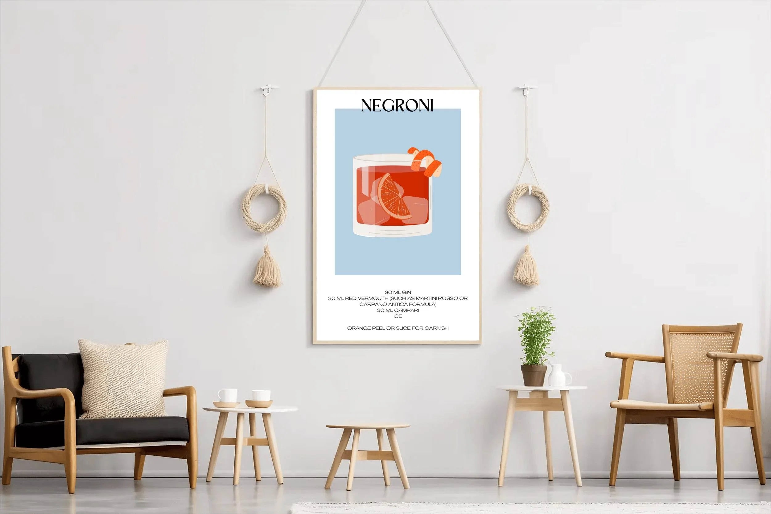 Negroni Cocktail Wall Art - beink online art store