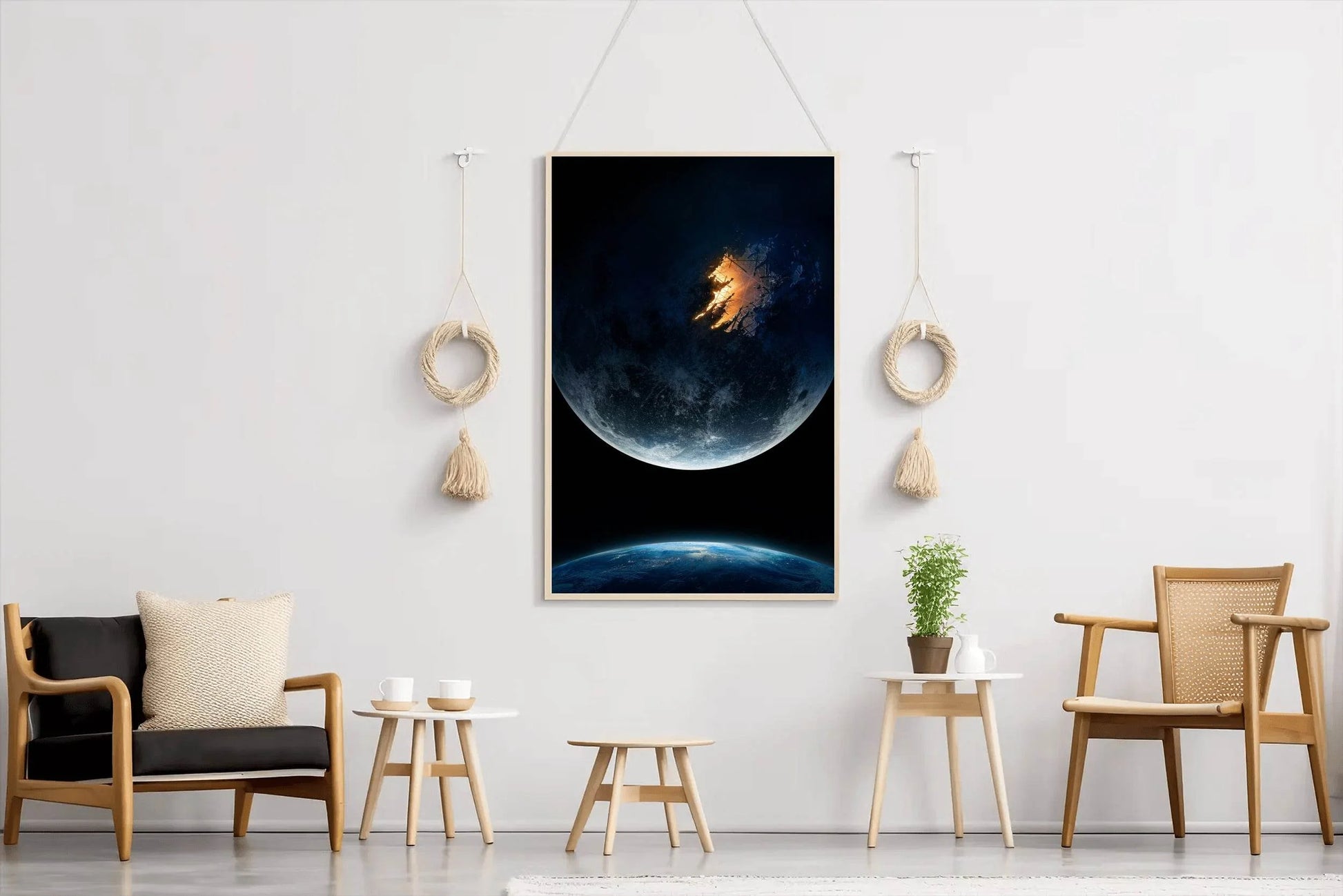 Moonfall in Space Wall Art - beink online art store