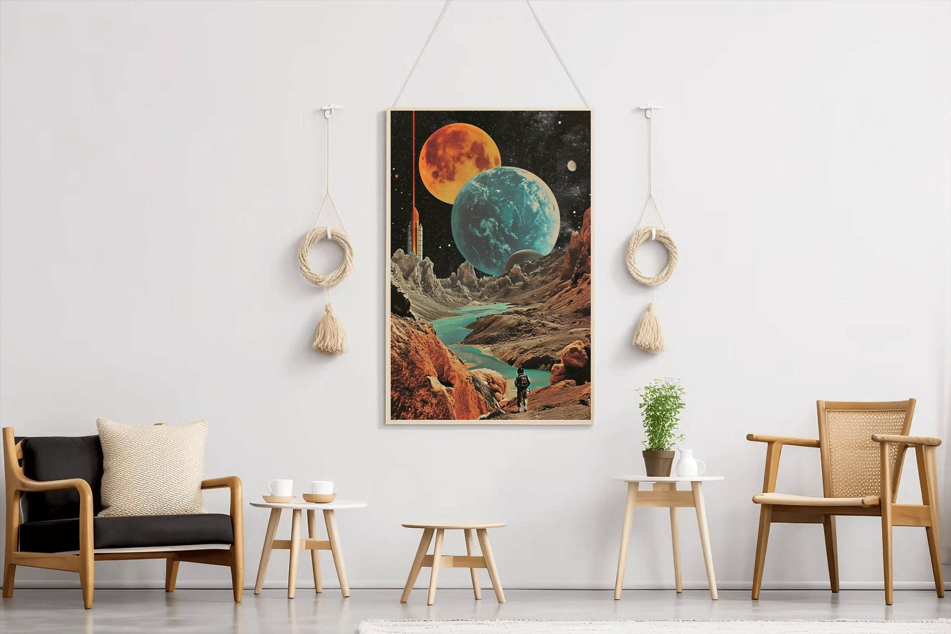 view Of The Planets In Space Wall Art - beink online art store