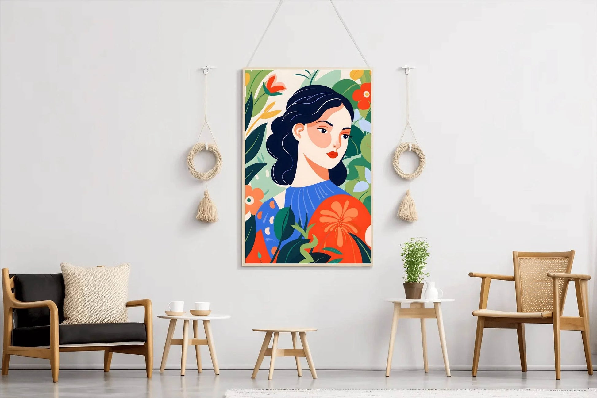 A Woman Painting Among Flowers - beink online art store
