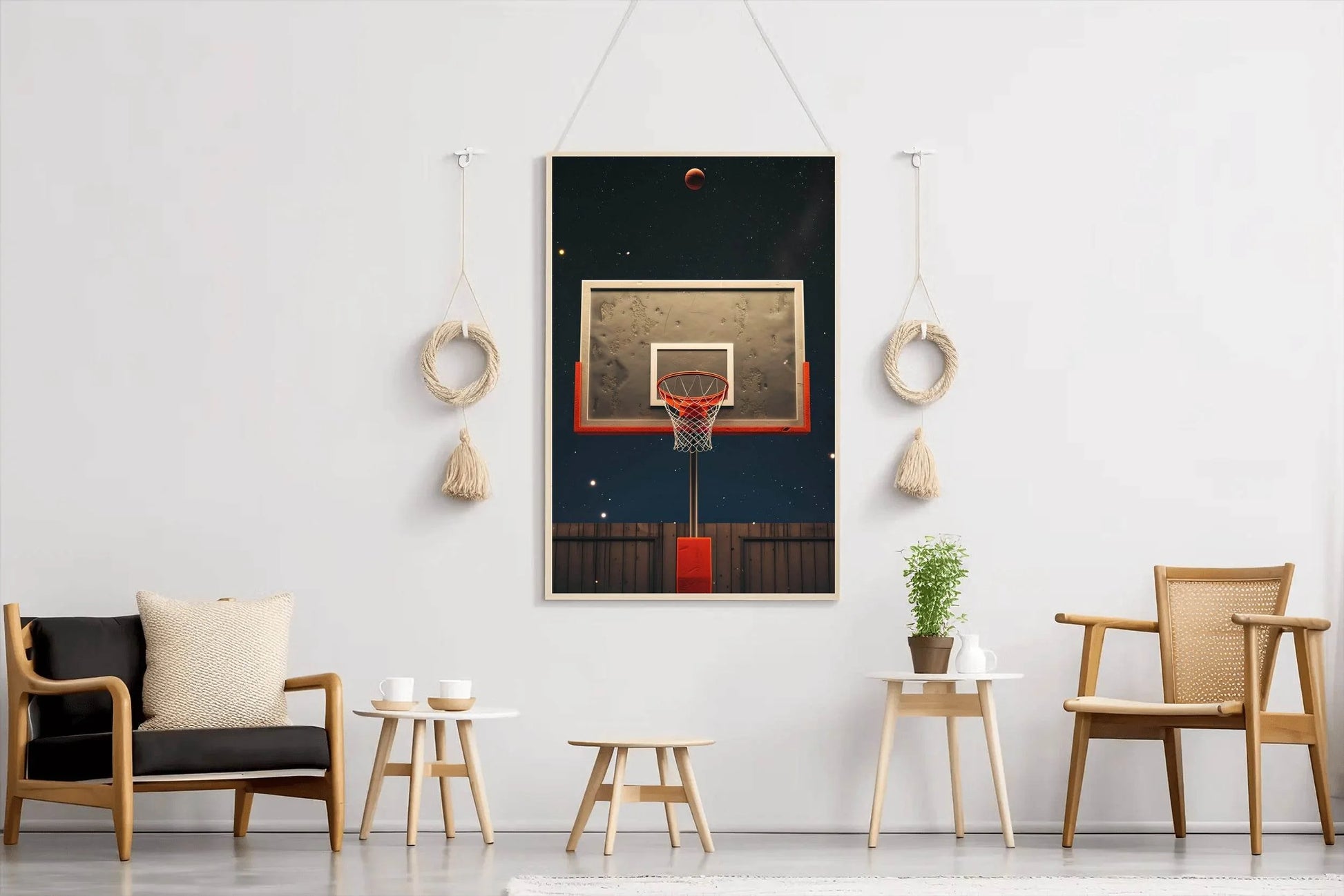 Master Flame Sports Aesthetic Wall Art Poster for Living Room, Home & Wall Decor - Basketball - beink online art store