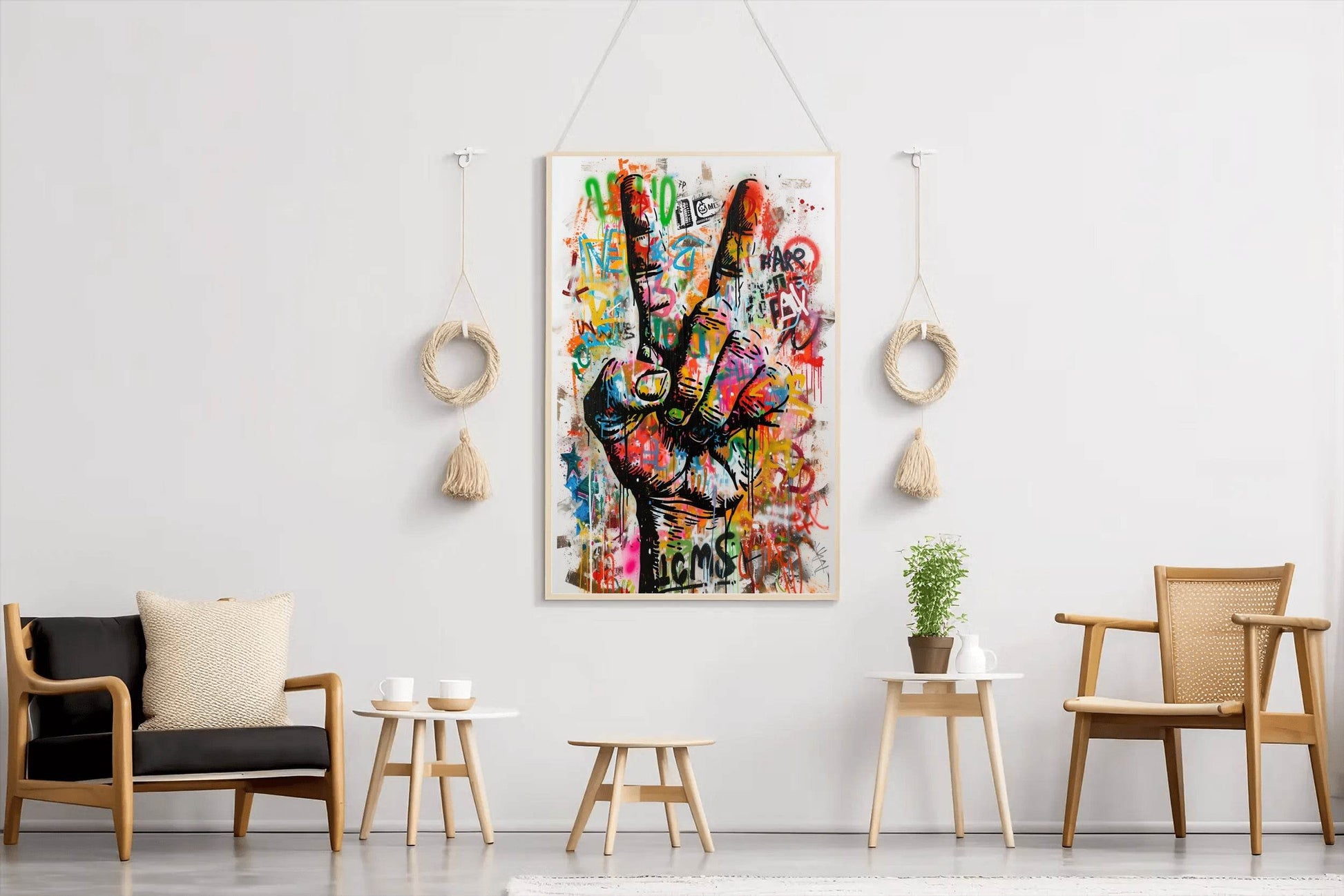 Graffiti Peace Sign Wall Art - beink online art store