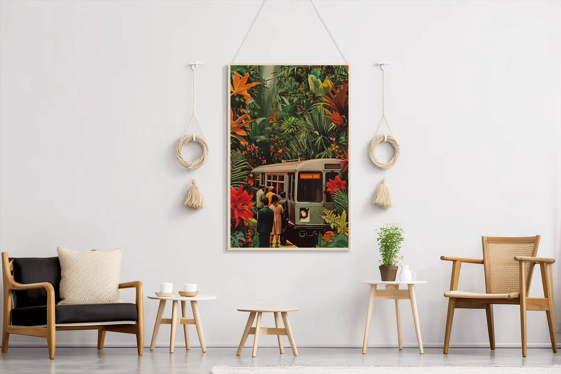 Passenger train in the middle of the forest Wall Art - beink online art store