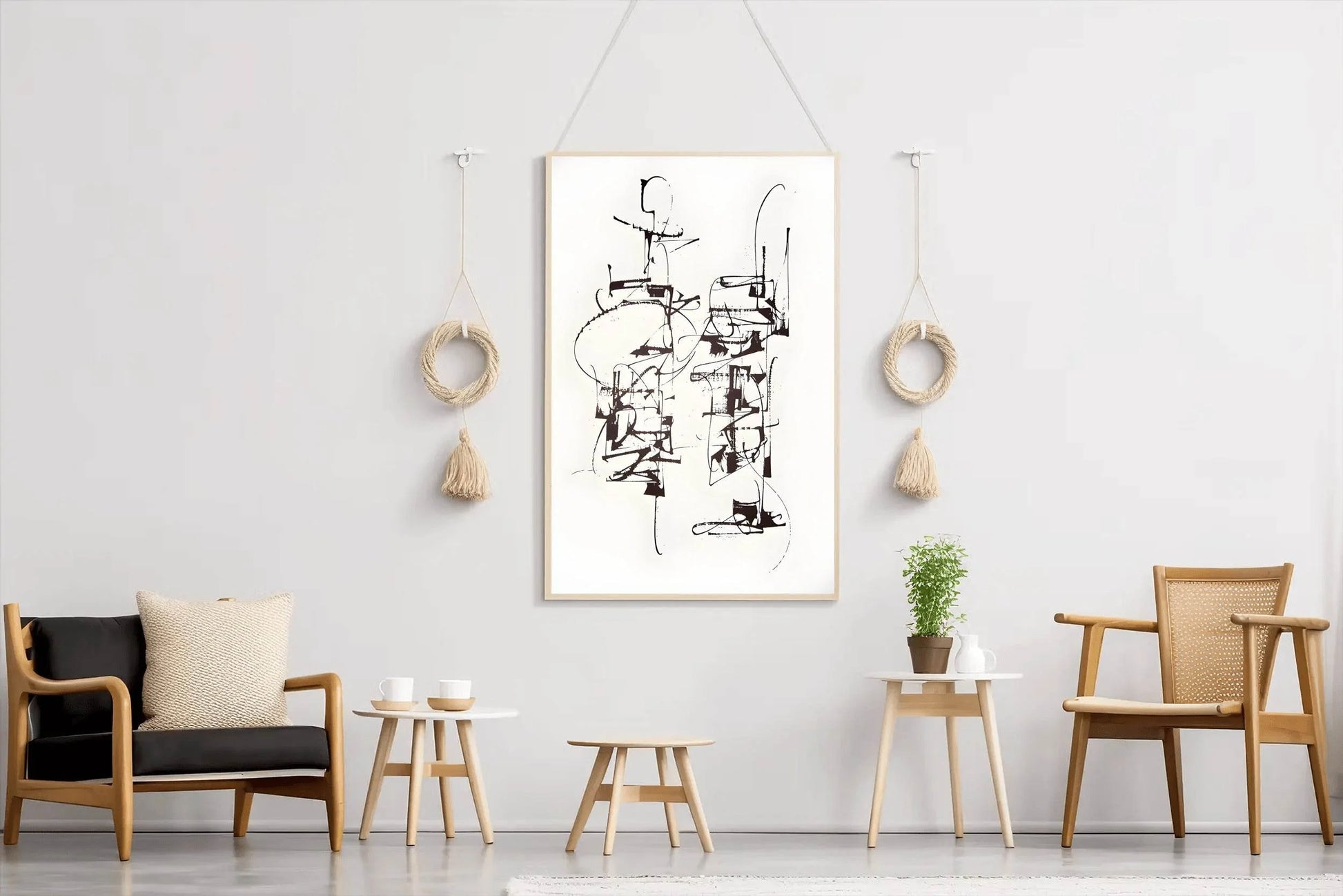 Calligraphic Chaos Modern Wall Art - beink online art store