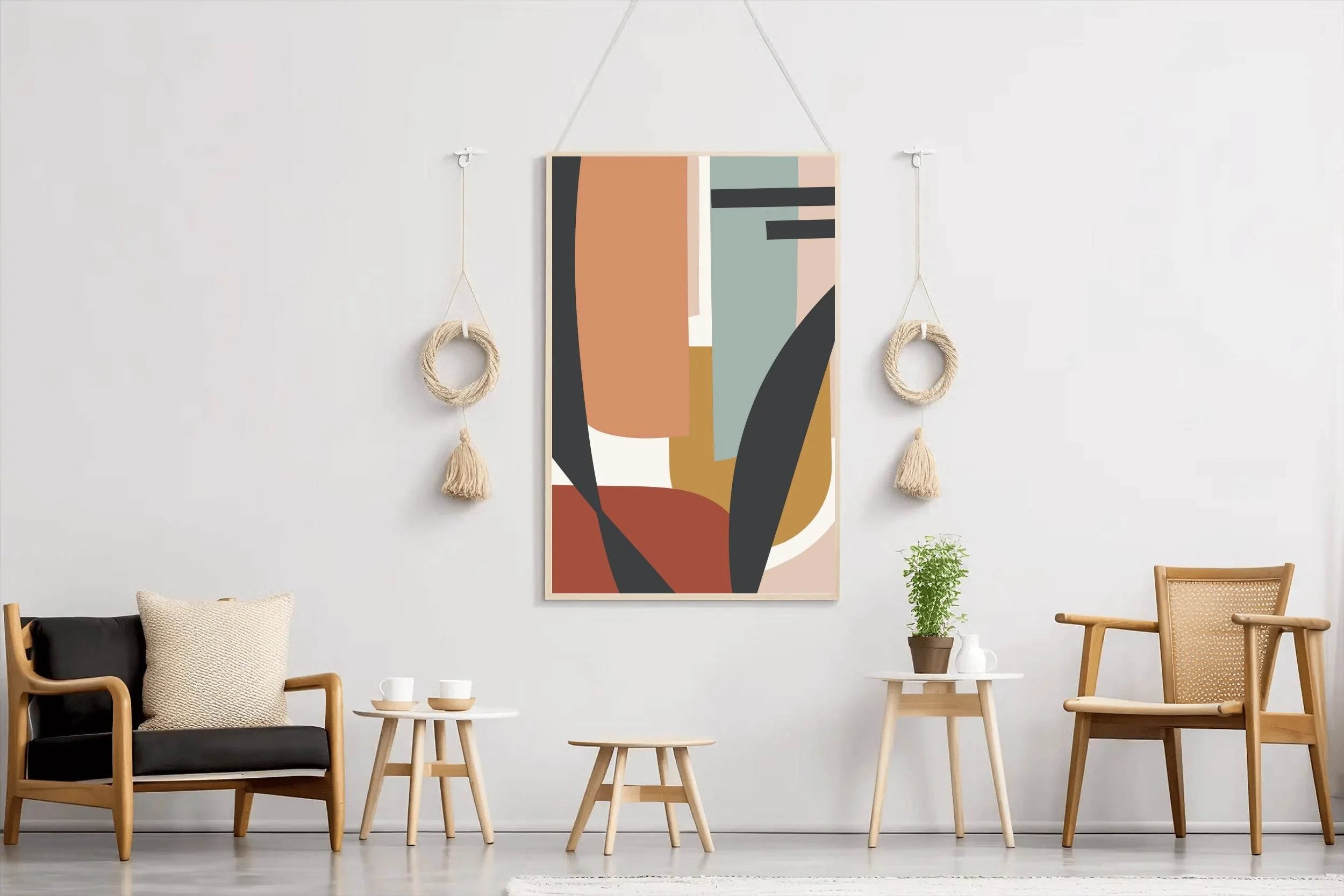 Illustration Abstract Design with Various Shapes ArtWork - beink online art store