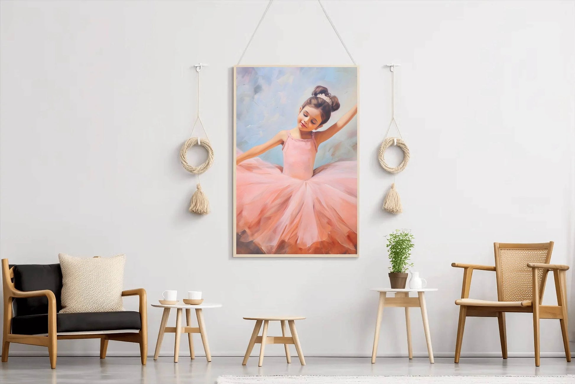 Painting of a Cute Little Ballerina - beink online art store