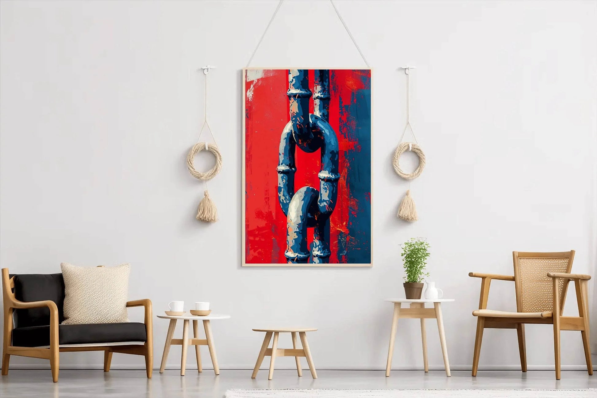 Rusty Chain Painting Wall Art - beink online art store
