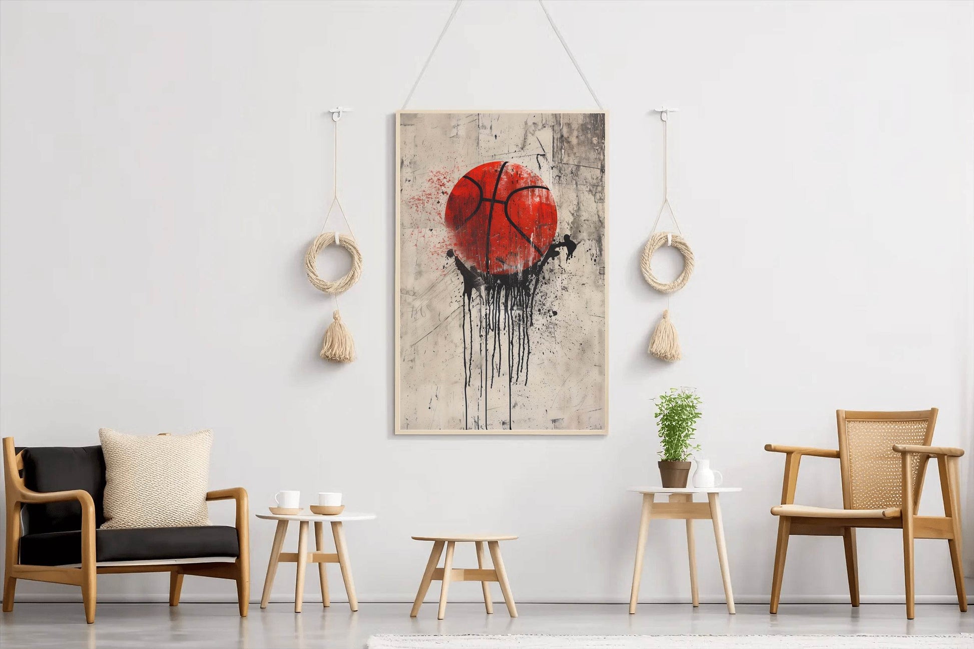 Master Flame Sports Aesthetic Wall Art Poster for Living Room, Home & Wall Decor - Basketball - beink online art store