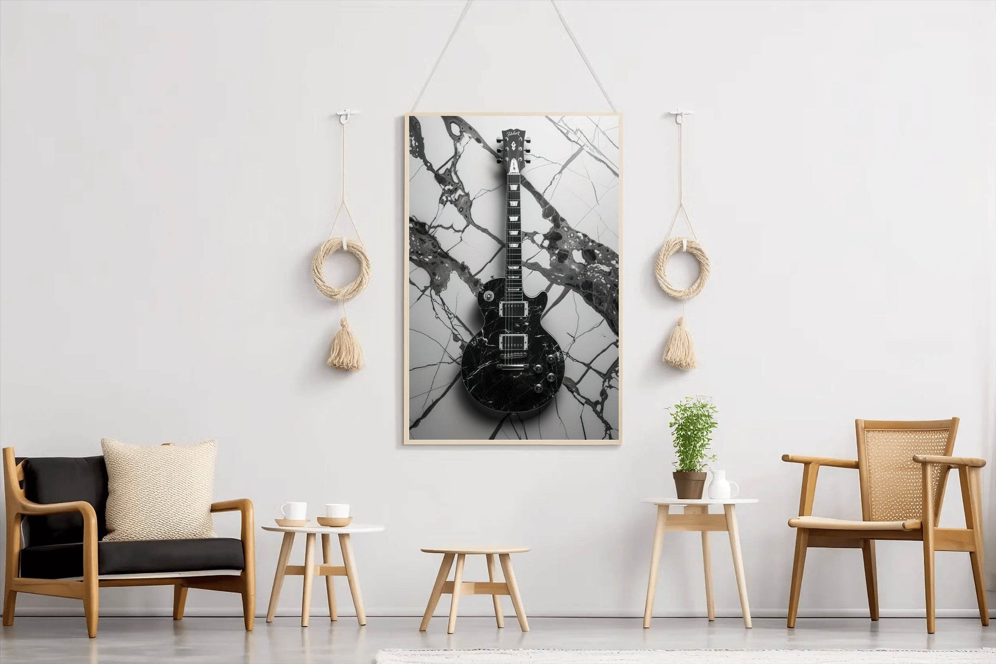 Rock Roll Guitar Wall Art - beink online art store