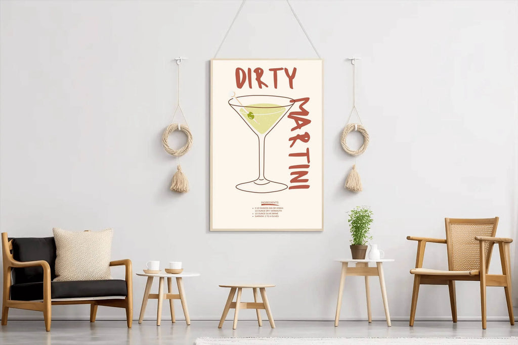 Dirty Martini Cocktail Wall Art - beink online art store