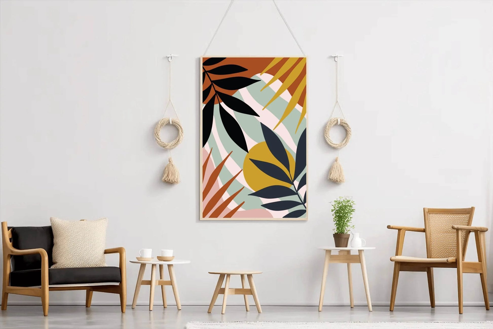Abstract Tropical Leaves ArtWork - beink online art store