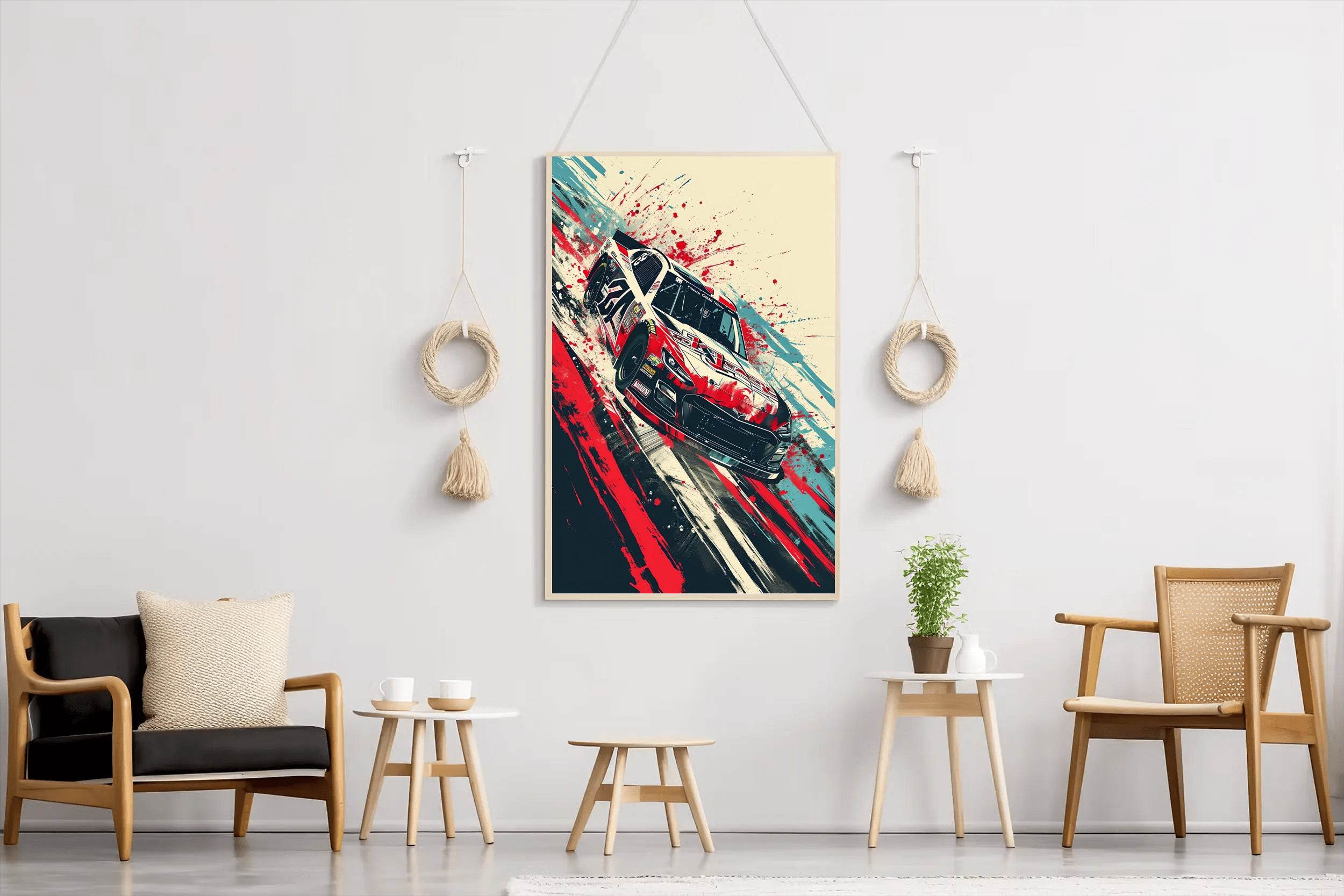 Chevrolet Red & White Race Wall Art - beink online art store