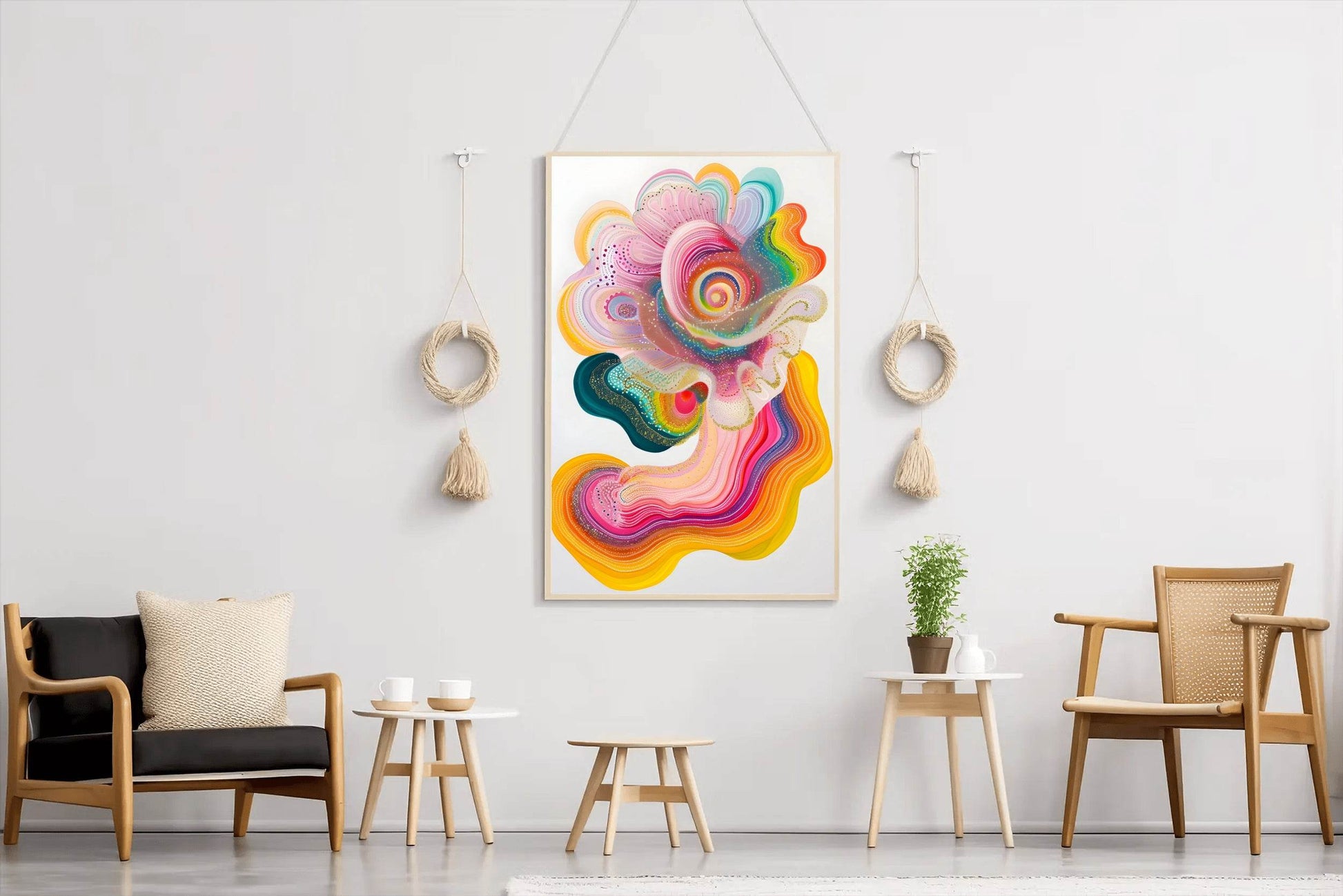 Beautiful Watercolor Paint Flower Digital Art - beink online art store