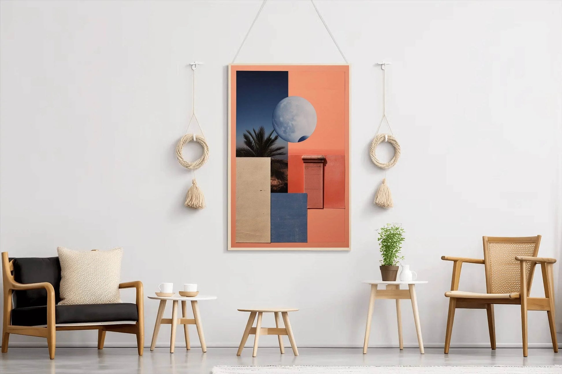 Creative 3D Moon Abstract Wall Art - beink online art store