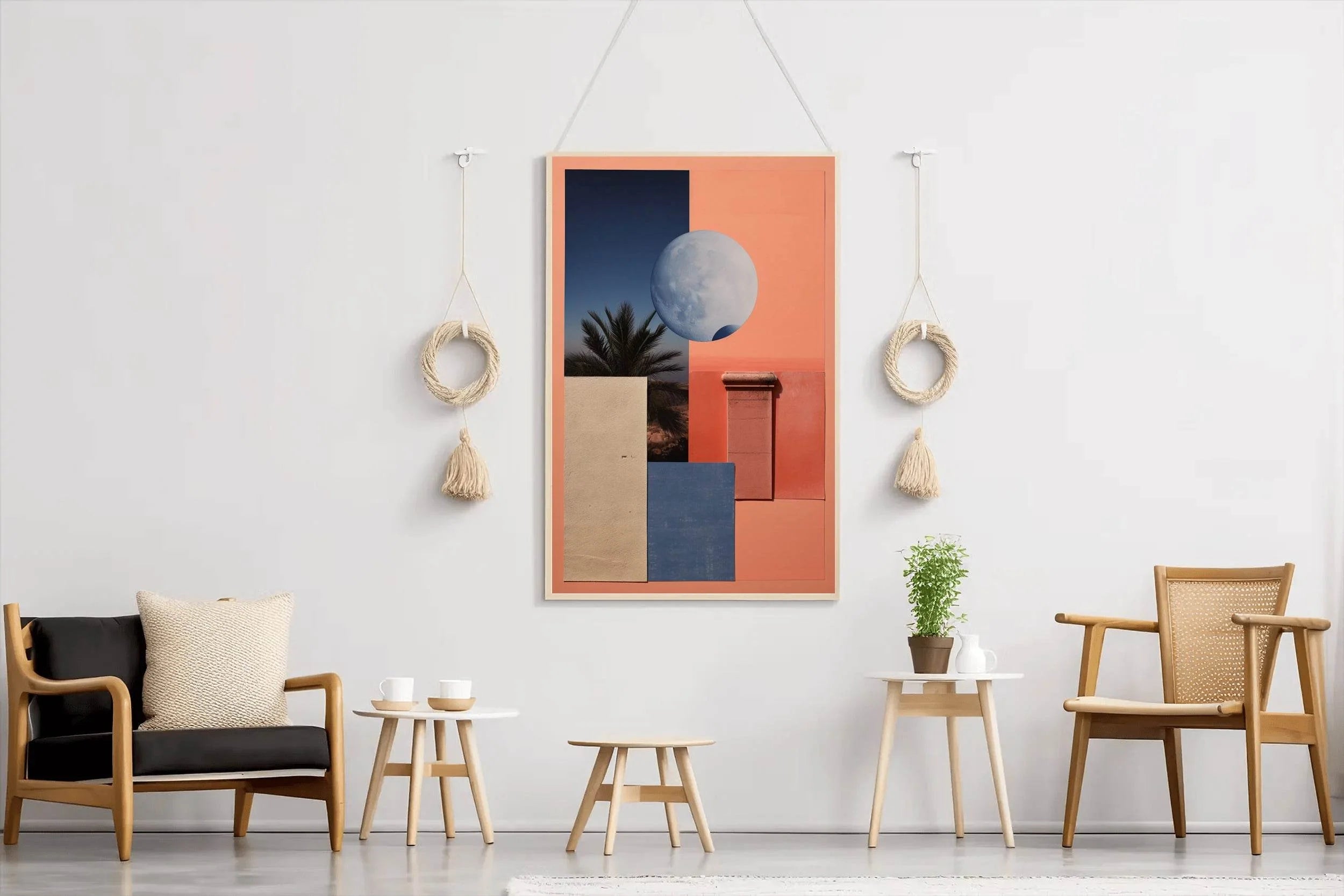 Creative 3D Moon Abstract Wall Art - beink online art store