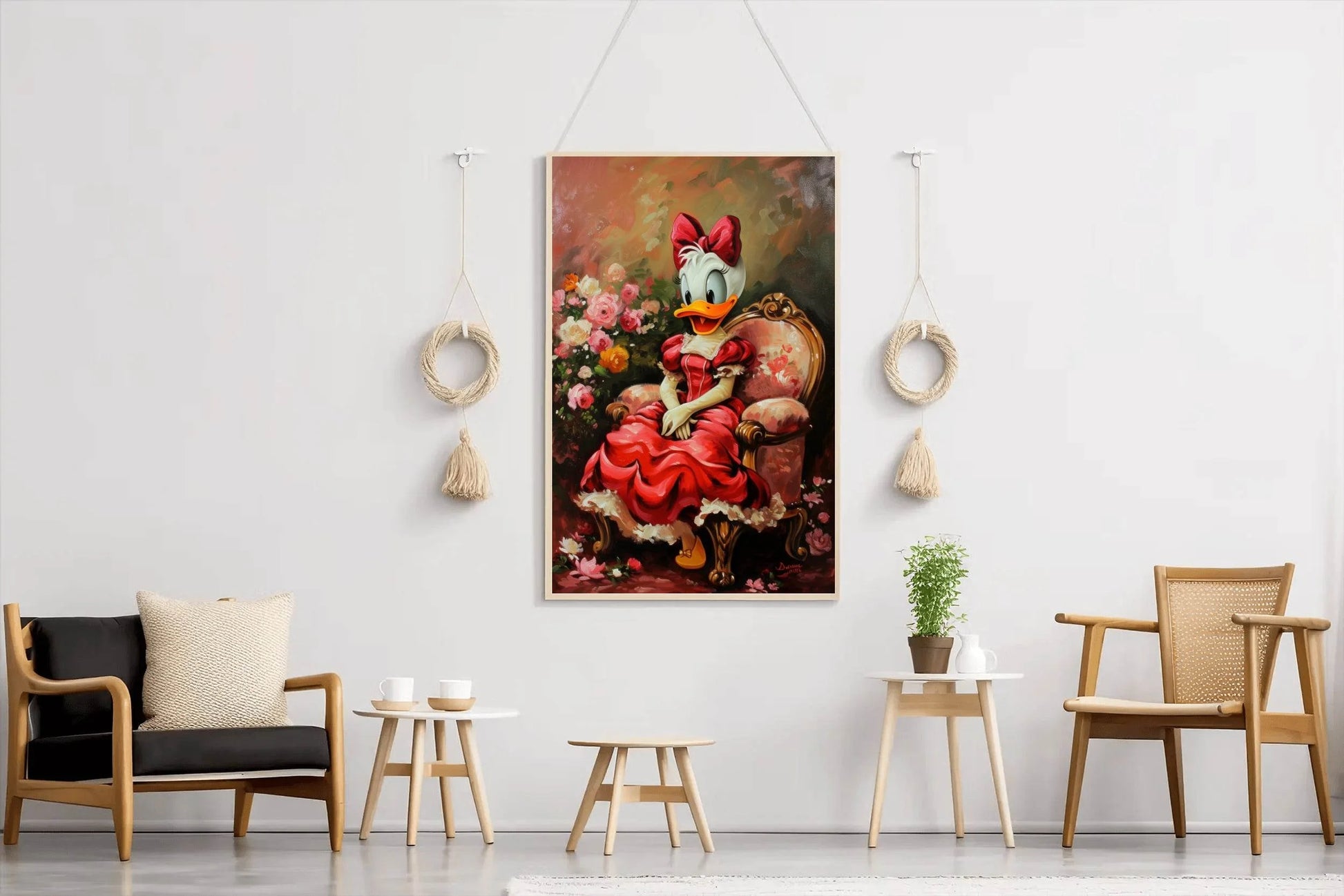 Painting of Daisy Duck Premium Wall Art - beink online art store