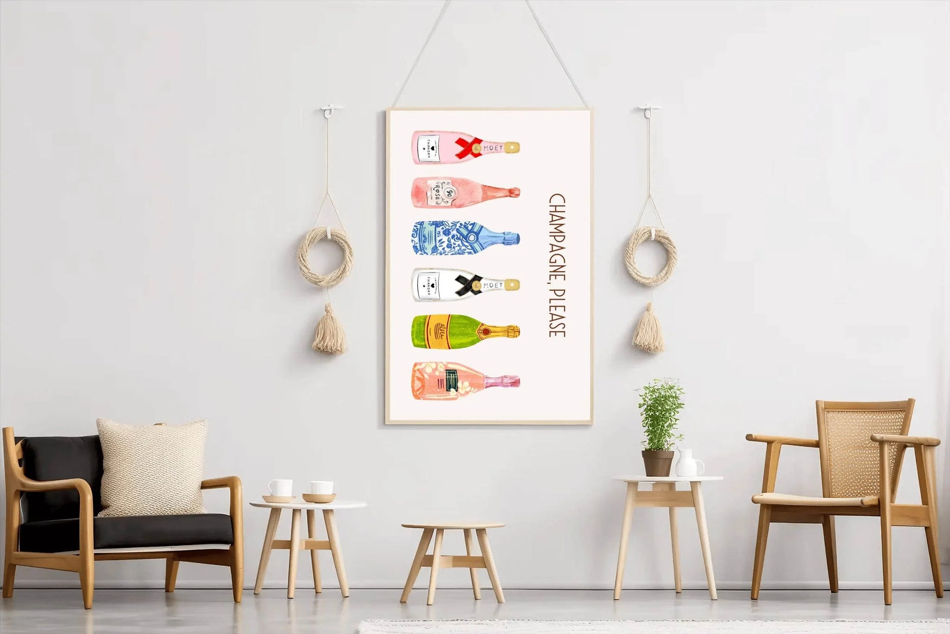 Different Bottles of Champagne Wall Art - beink online art store