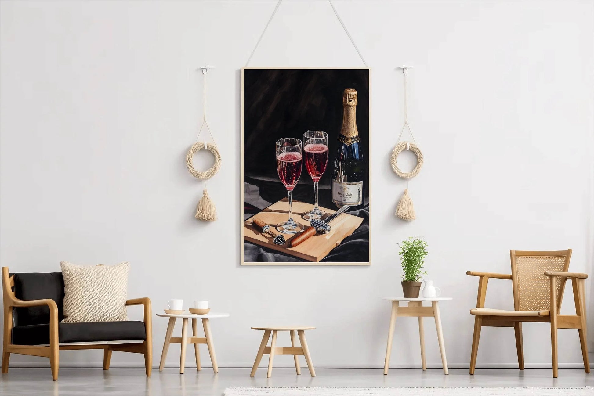 Red Sparkling Wine Wall Art - beink online art store