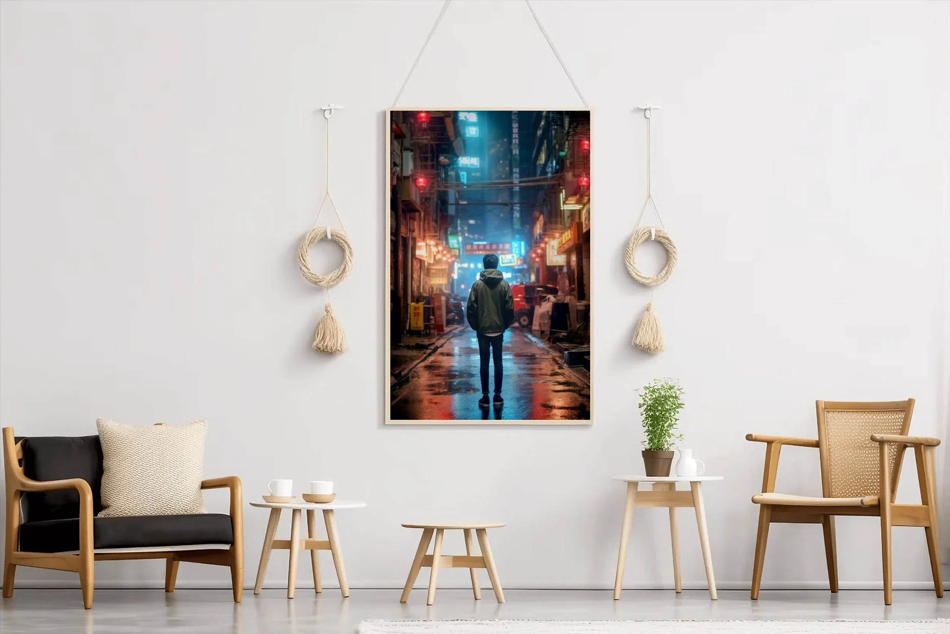 Alone On A Streets Japan Wall Art - beink online art store
