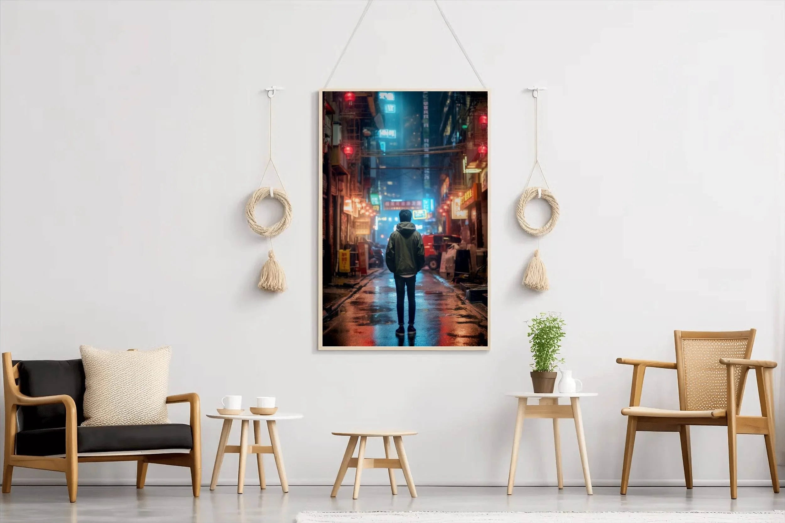 Alone On A Streets Japan Wall Art - beink online art store