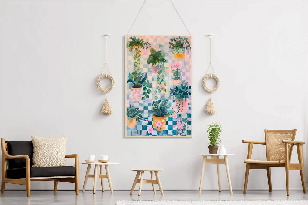 Colorful Potted Plants Digital Painting Art - beink online art store
