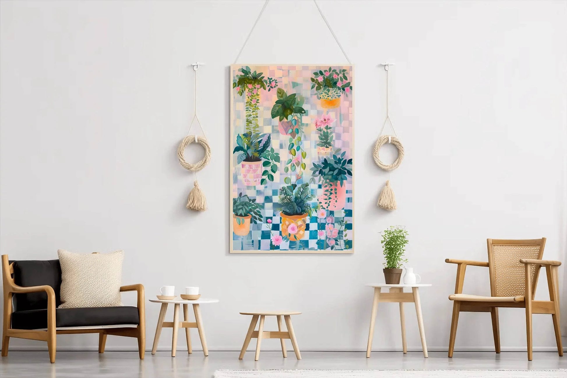 Colorful Potted Plants Digital Painting Art - beink online art store