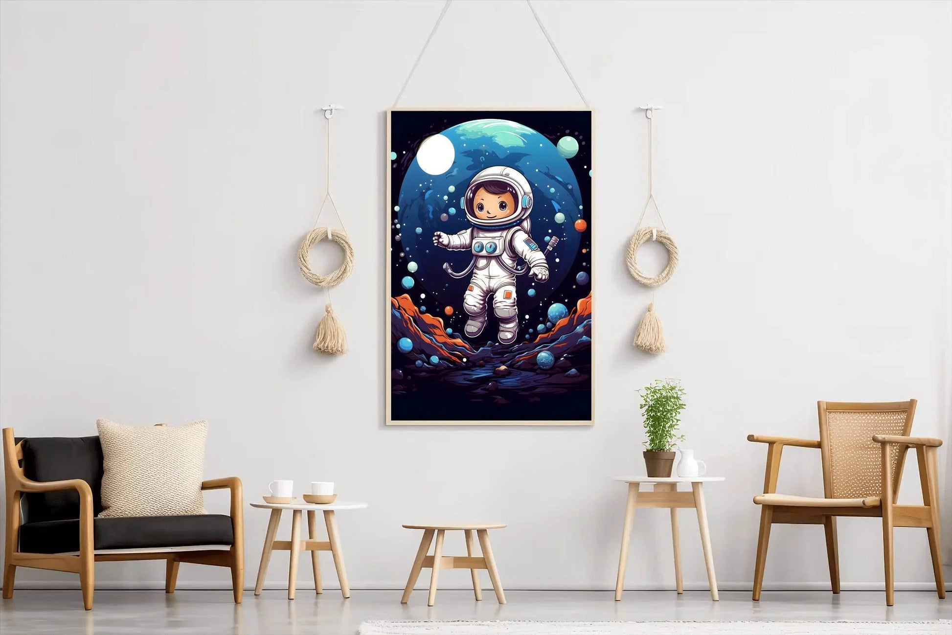 Painting of Astronaut Kid in Space - beink online art store