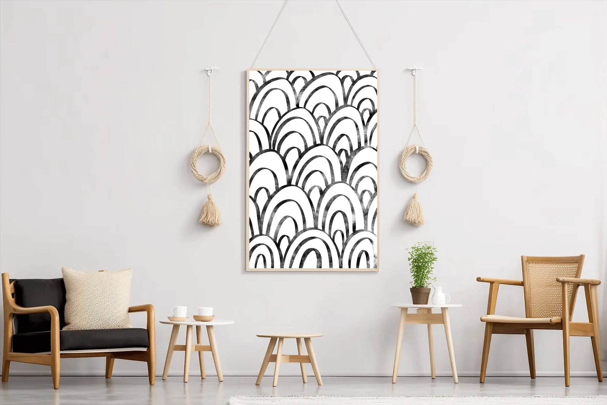 Fish Scales Seamless Pattern Wall Art - beink online art store