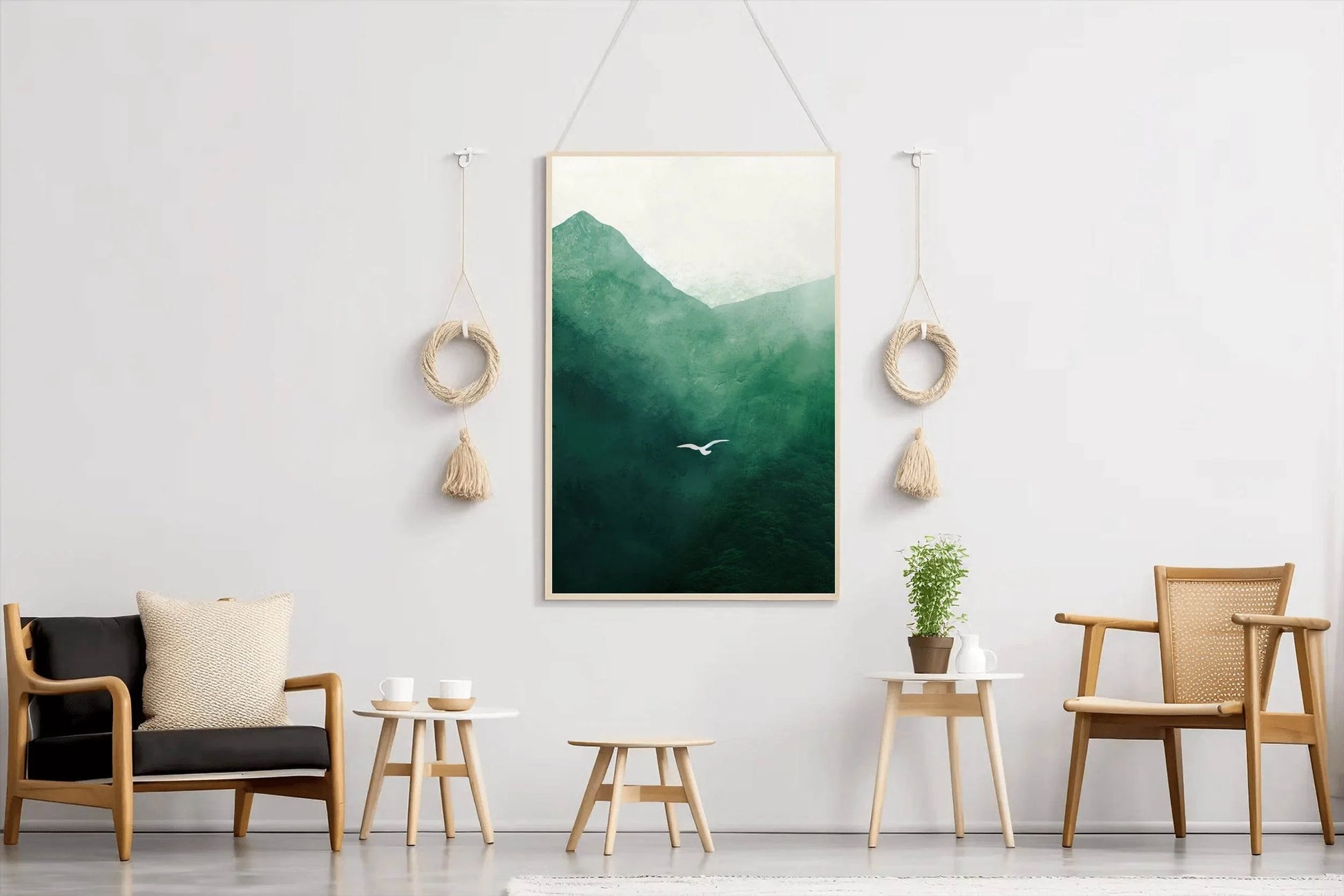 Green Mountain Painting Wall Art - beink online art store