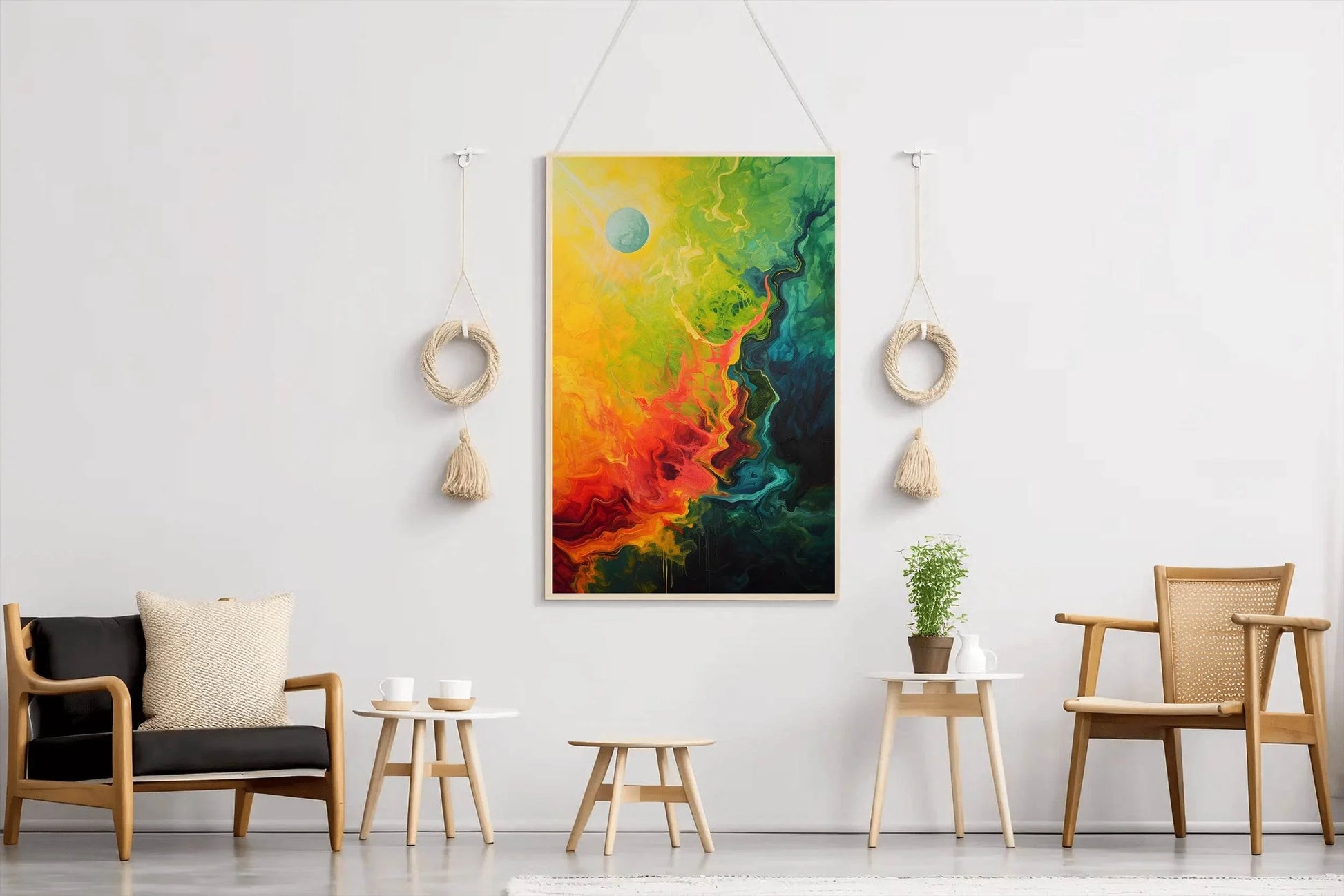 Colorful Abstract Painting Background Multicolor Wall Art - beink online art store