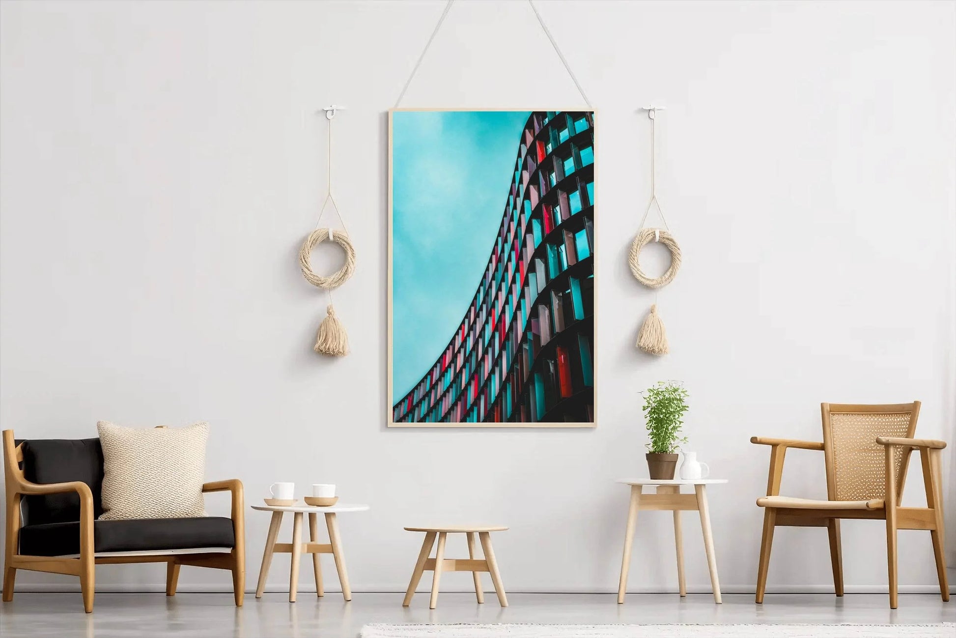 Slightly Curved Building Abstract Wall Art - beink online art store