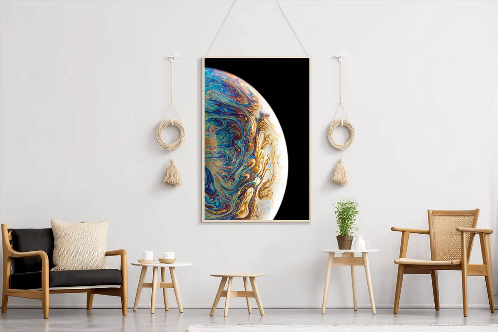 Multicolor Planet Fluid Painting Abstract Wall Art - beink online art store