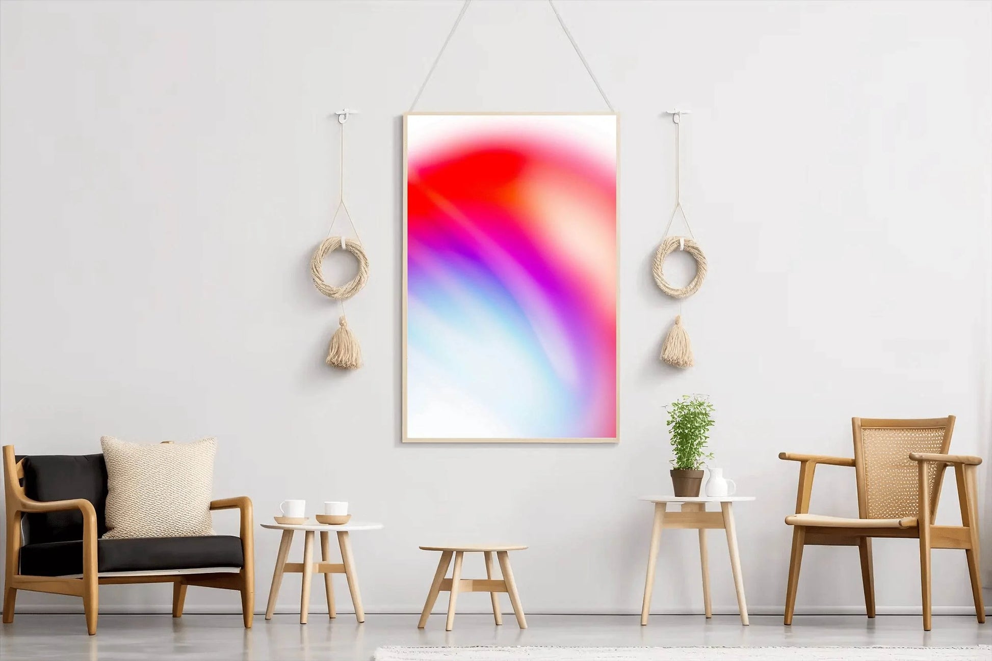 Red and Purple Light Shade Abstract Wall Art - beink online art store